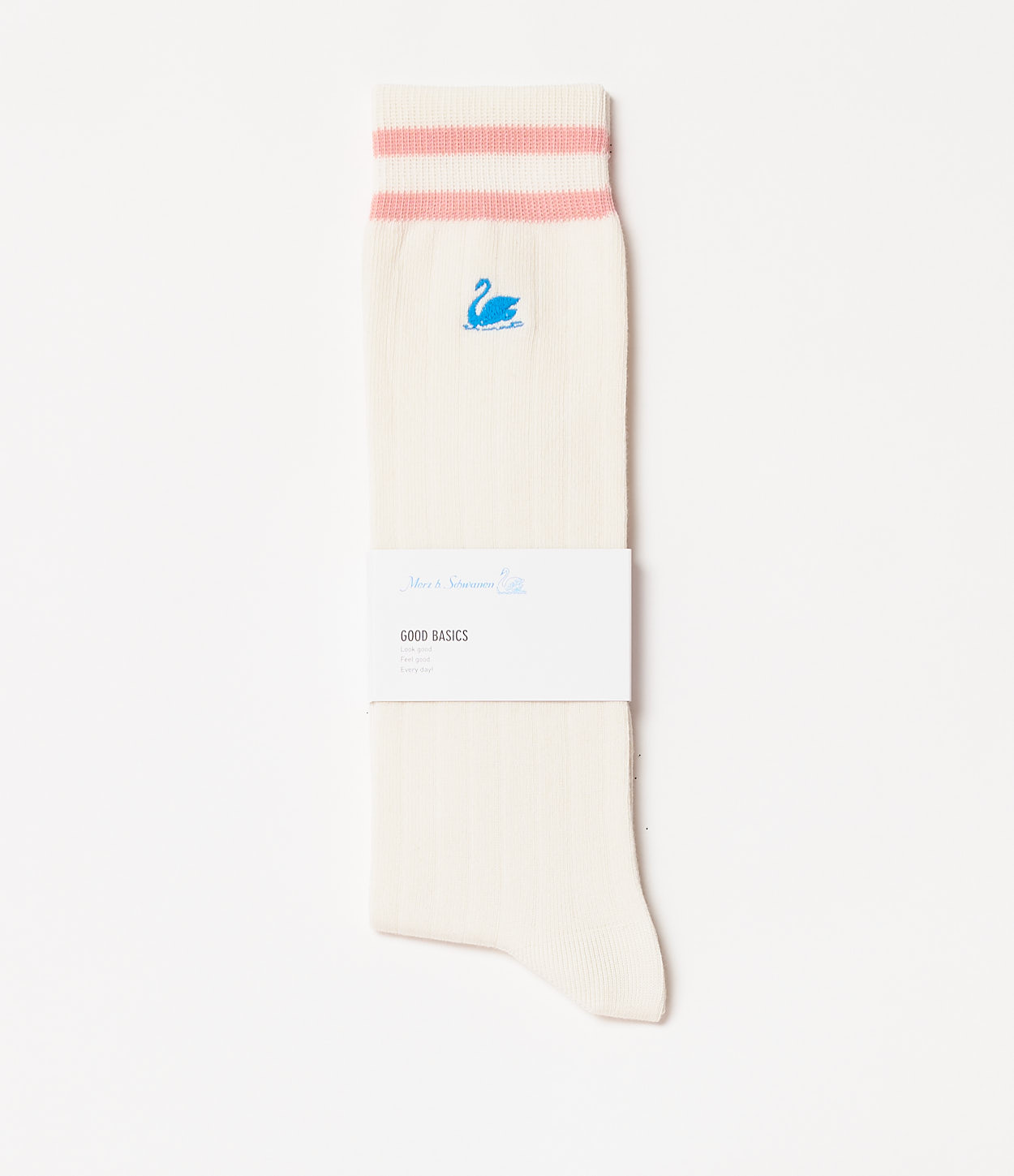White / Coral Women Merz B. Schwanen GS08 cotton Socks | MERZ7089453